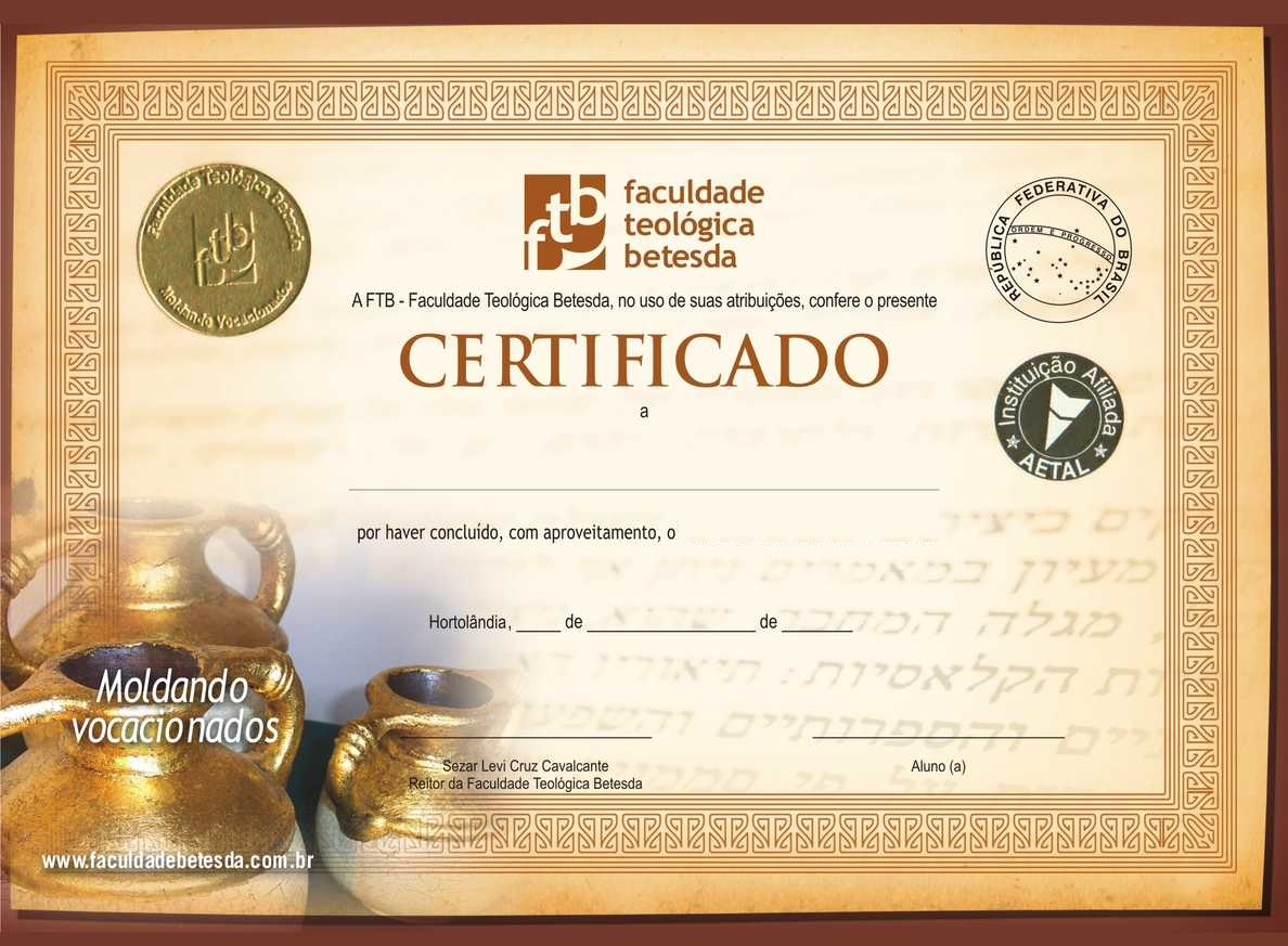 Certificado oficial da FTB
